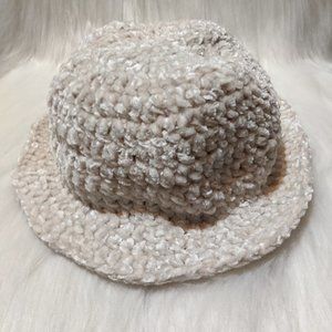 Handmade Velvet Cloche Chic Crochet Bucket Hat